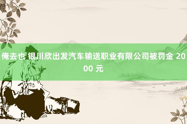 俺去也 银川欣出发汽车输送职业有限公司被罚金 2000 元