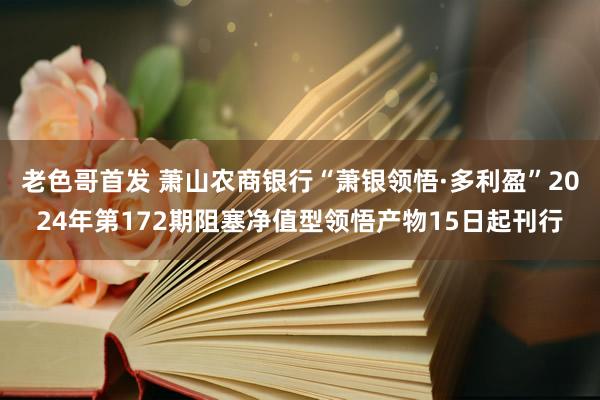 老色哥首发 萧山农商银行“萧银领悟·多利盈”2024年第172期阻塞净值型领悟产物15日起刊行