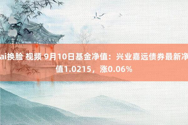 ai换脸 视频 9月10日基金净值：兴业嘉远债券最新净值1.0215，涨0.06%