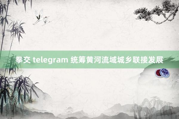 拳交 telegram 统筹黄河流域城乡联接发展