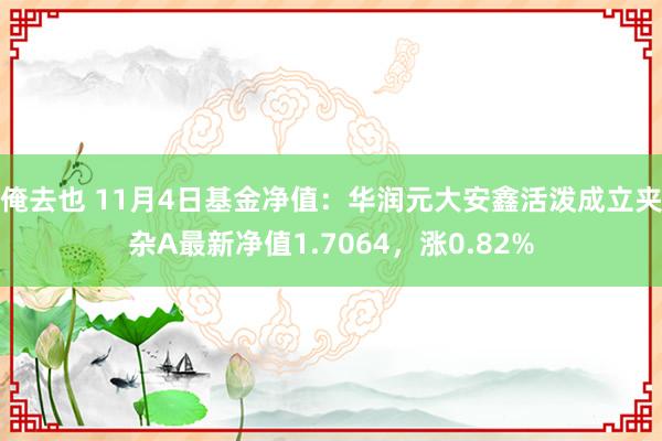 俺去也 11月4日基金净值：华润元大安鑫活泼成立夹杂A最新净值1.7064，涨0.82%