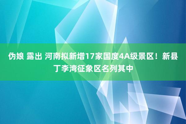 伪娘 露出 河南拟新增17家国度4A级景区！新县丁李湾征象区名列其中