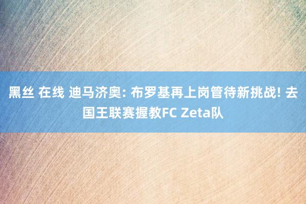 黑丝 在线 迪马济奥: 布罗基再上岗管待新挑战! 去国王联赛握教FC Zeta队