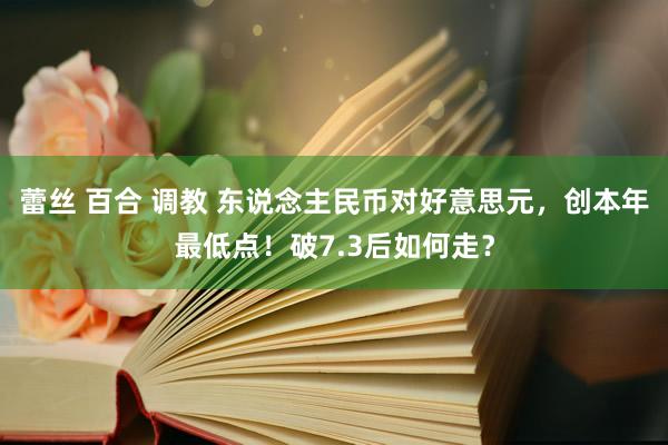 蕾丝 百合 调教 东说念主民币对好意思元，创本年最低点！破7.3后如何走？