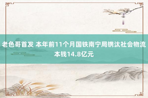 老色哥首发 本年前11个月国铁南宁局镌汰社会物流本钱14.8亿元