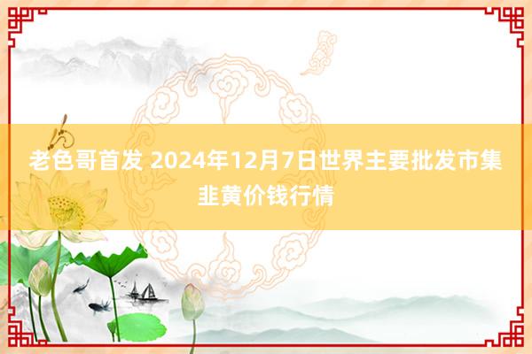 老色哥首发 2024年12月7日世界主要批发市集韭黄价钱行情