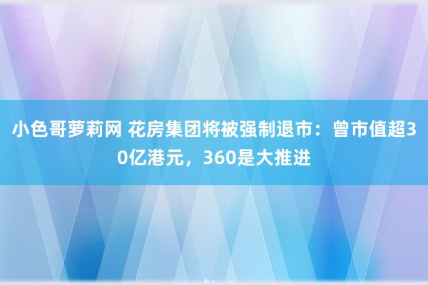 小色哥萝莉网 花房集团将被强制退市：曾市值超30亿港元，360是大推进