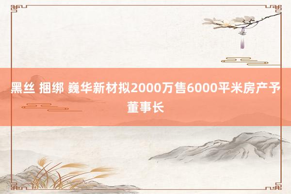 黑丝 捆绑 巍华新材拟2000万售6000平米房产予董事长