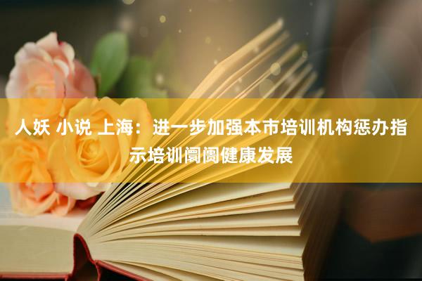 人妖 小说 上海：进一步加强本市培训机构惩办指示培训阛阓健康发展