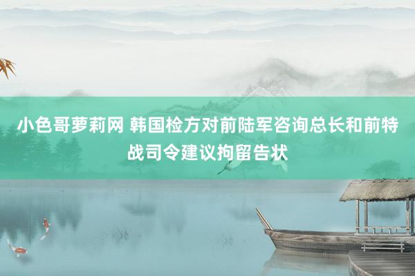 小色哥萝莉网 韩国检方对前陆军咨询总长和前特战司令建议拘留告状