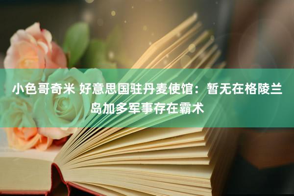 小色哥奇米 好意思国驻丹麦使馆：暂无在格陵兰岛加多军事存在霸术