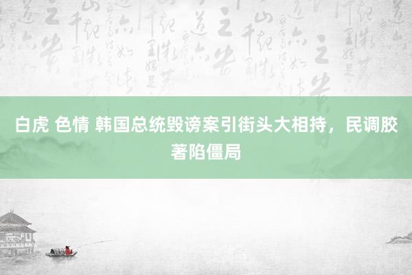 白虎 色情 韩国总统毁谤案引街头大相持，民调胶著陷僵局