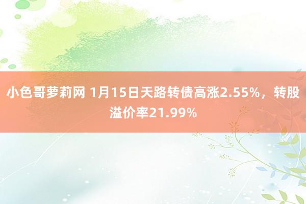 小色哥萝莉网 1月15日天路转债高涨2.55%，转股溢价率21.99%